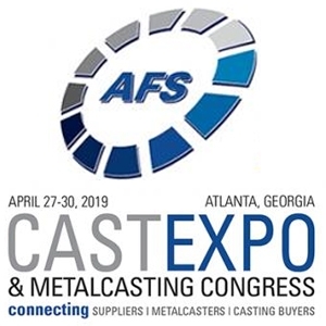 CASTEXPO & Metalcasting Congress 2019, APRIL 27-30, Atlanta, Georgia